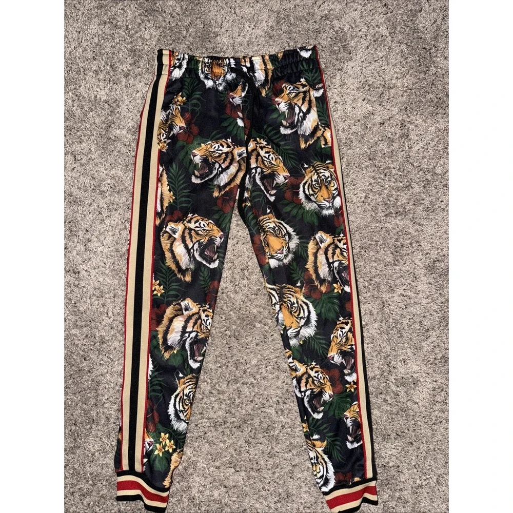 Victorious Lounge Jogger Pajama Tiger Print Drawstring  Pants Youth Large 14-16‎